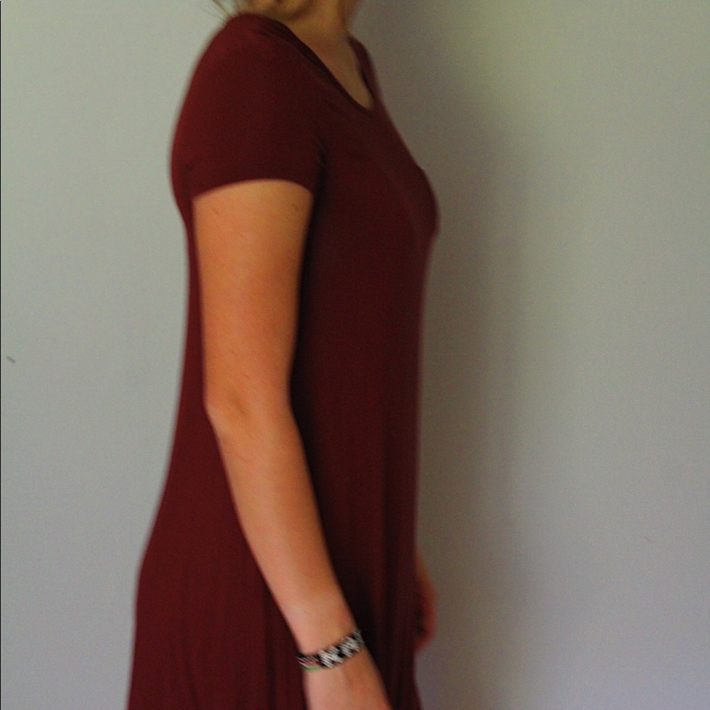 Soft/Casual Maroon Dress
